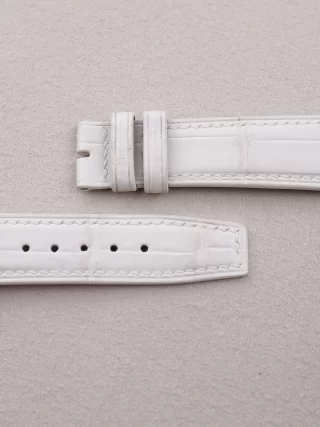 White Himalayan Crocodile Leather Strap - Broad Street Bespoke