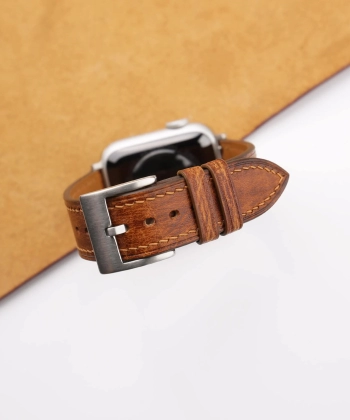 Patina Golden Vachetta Leather Apple Watch Band