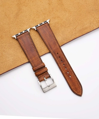 Patina Golden Vachetta Leather Apple Watch Band