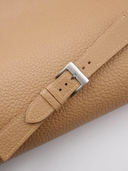 Vintage Golden Vachetta Leather Side-Stitch Strap