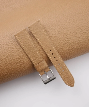 Beige Togo Leather Watch Strap