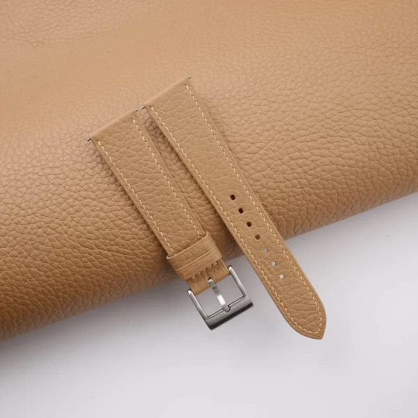 Beige Togo Leather Watch Strap