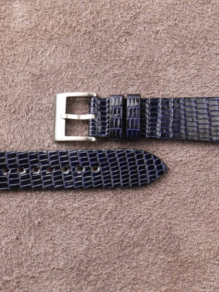 Vintage Navy Lizard Leather Watch Strap