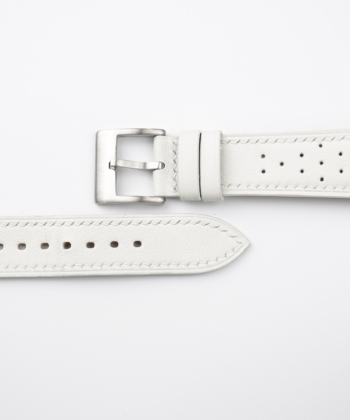 Rally White Swift Leather Watch Strap