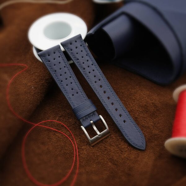 Rally Navy Swift Leather Watch Strap