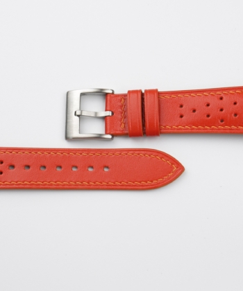 Rally Red Swift Leather Watch Strap