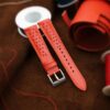 Rally Red Swift Leather Watch Strap