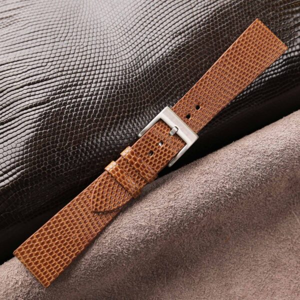 Vintage Brown Lizard Leather Watch Strap