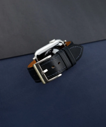 Rally Midnight Blue Swift Leather Apple Watch Band