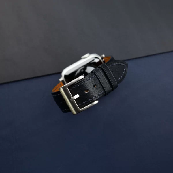 Rally Midnight Blue Swift Leather Apple Watch Band