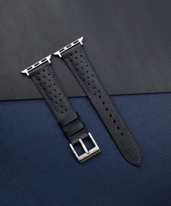 Rally Midnight Blue Swift Leather Apple Watch Band