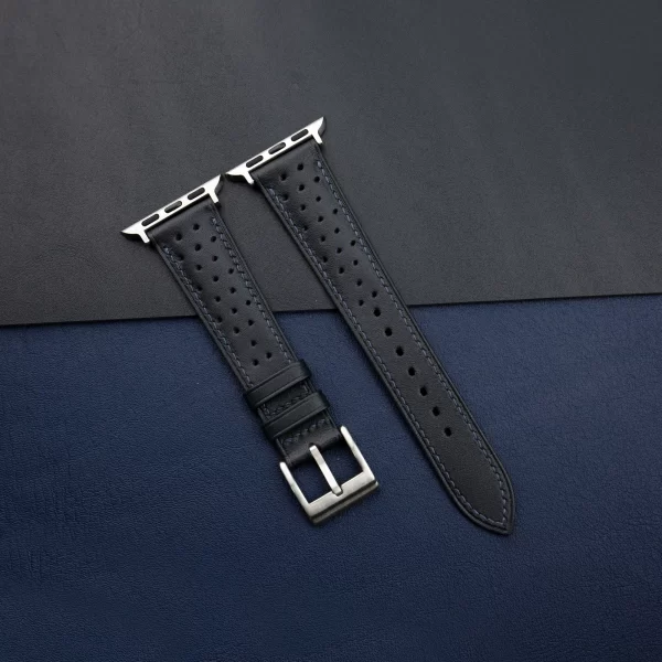 Rally Midnight Blue Swift Leather Apple Watch Band