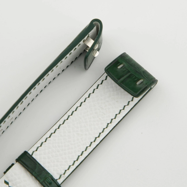 green alligator white lining epsom fixed bars watch strap (1)