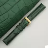 Green Alligator White Lining Epsom Fixed Bars Watch Strap 4