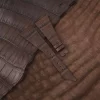 Asymmetric Dark Brown Alligator leather watch strap