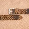 Orange Python Leather Watch Strap