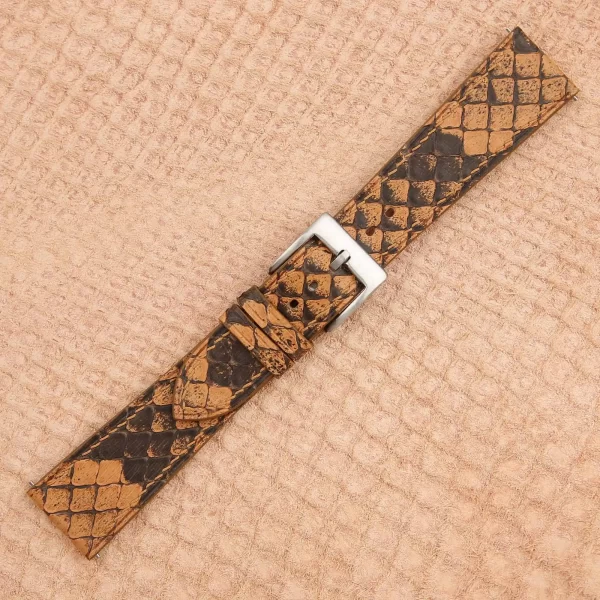 Orange Python Leather Watch Strap 2 | Handdn - Bespoke Watchstraps