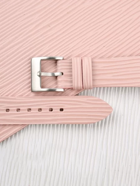 Light Pink Calfskin Watch Strap - Waves Texture
