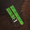 patina bamboo alligator leather watch strap 5