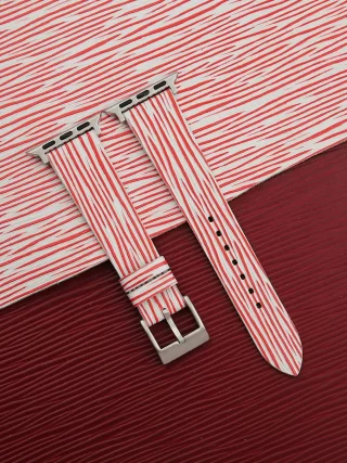 Handdn to My Daughter – Light Pink EPI Leather Apple Watch Band Gift for Daughter