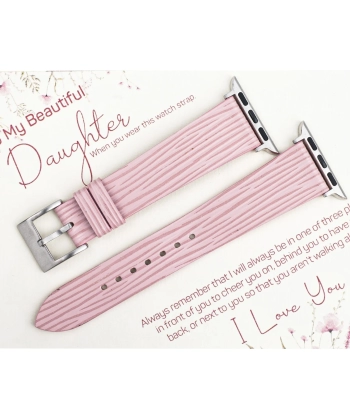 To My Daughter – Light Pink Epi Leather Apple Watch Band Gift for Daughter