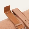 Beige Babele Leather Fixed Bars Watch Strap