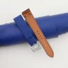 Blue Saffiano Leather Fixed Bars Watch Strap