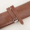Brown Lizard Leather Fixed Bars Watch Strap