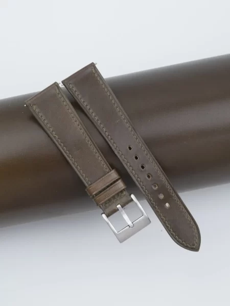 Olive Shell Cordovan Leather Watch Strap