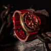 Red Evil Vachetta Veg Leather Strap for PAM Watches