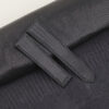 Black Lizard Leather Single Folding Watch Strap