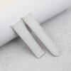 White Epsom Leather Single Folding Watch Strap