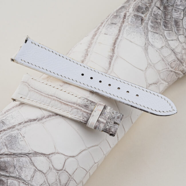 Himalayan Alligator Leather Folded Edges Watch Strap