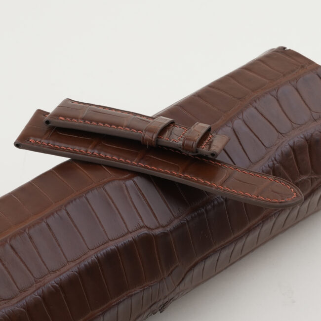 Medium Brown Alligator Leather Watch Strap
