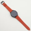 Orange Calfskin Leather Samsung Watch Band