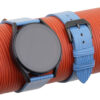Light Blue Calfskin Leather Samsung Watch Band – Wave Texture