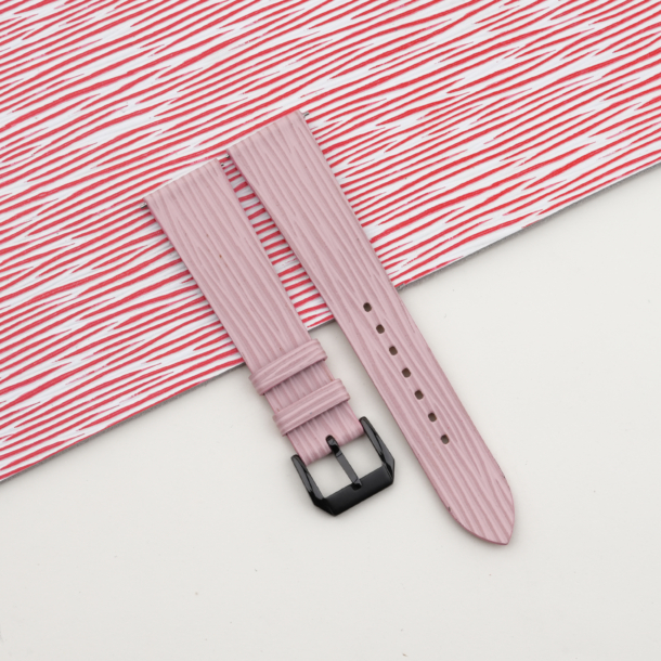 light pink calfskin leather samsung watch band