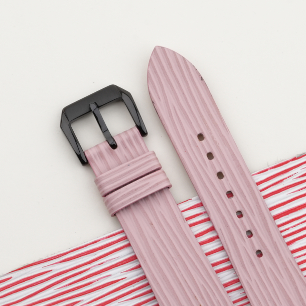 light pink calfskin leather samsung watch band