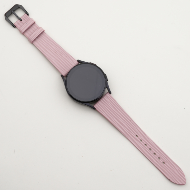 light pink calfskin leather samsung watch band