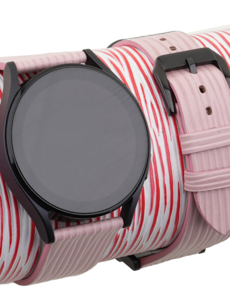 Light Pink Calfskin Leather Samsung Watch Band