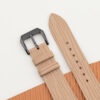Beige Calfskin Leather Samsung Watch Band