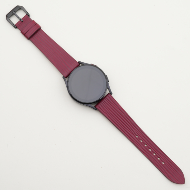 red calfskin leather samsung watch band