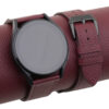 Burgundy Epsom Leather Samsung Watch Band