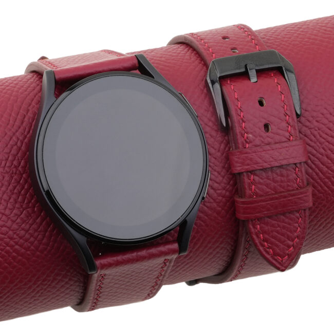 Red Epsom Leather Samsung Watch Band