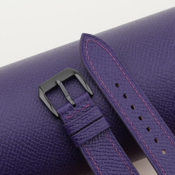 purple epsom leather samsung watch band