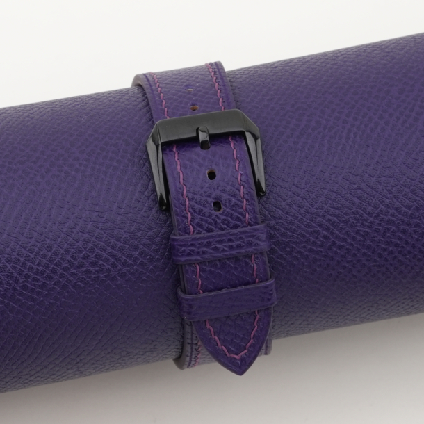 purple epsom leather samsung watch band