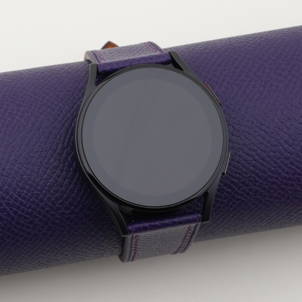 purple epsom leather samsung watch band