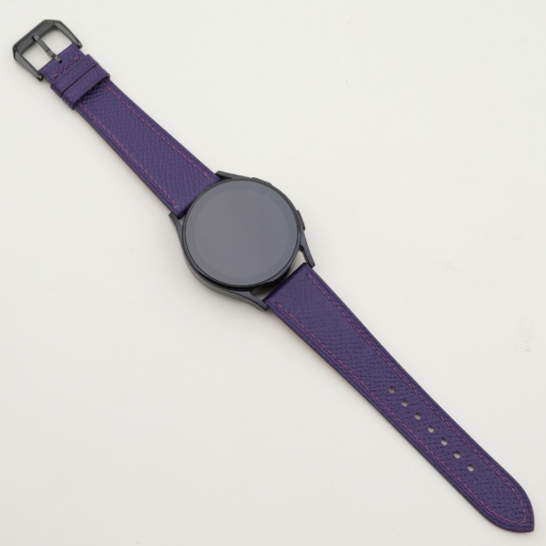 purple epsom leather samsung watch band