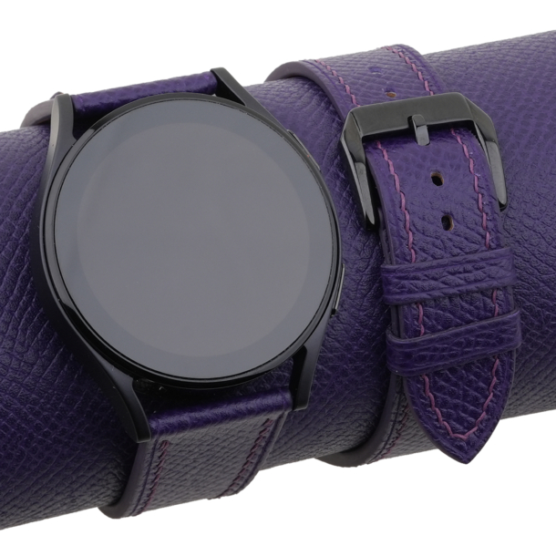 purple epsom leather samsung watch band