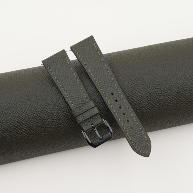 Olive Epsom Leather Samsung Watch Band